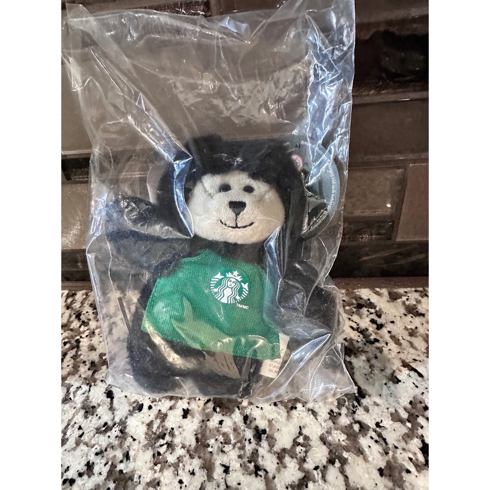 Starbucks 2026 Limited Edition Bearista Keychain Black Cat Halloween Plush NWT - Picture 2 of 4